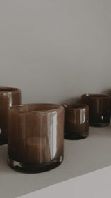 Beige/brun ljuslykta